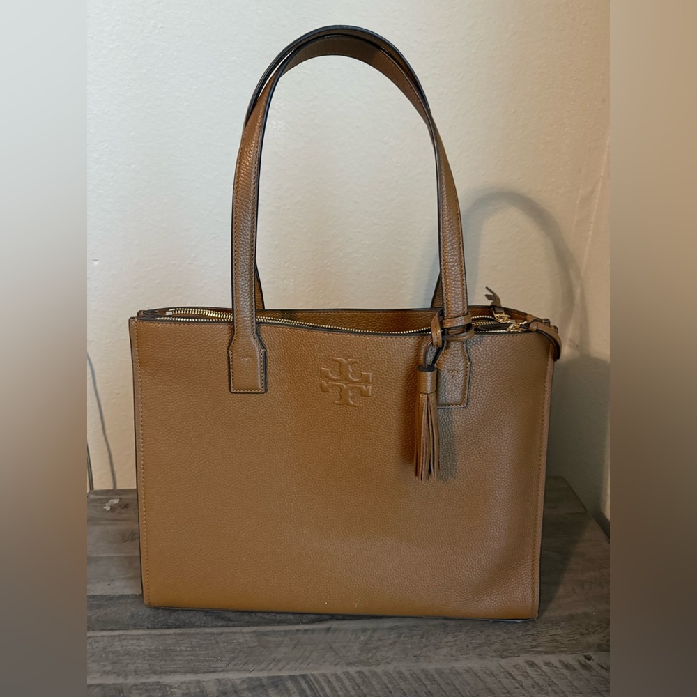 Tory Burch Brown Leather Tote Bag